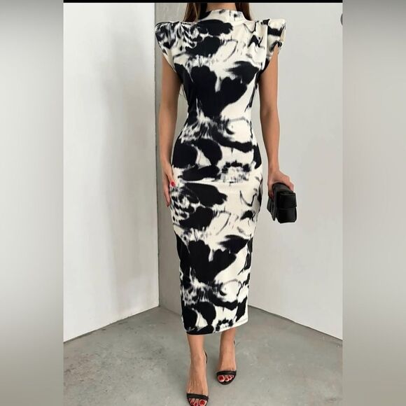 Zara black and white dress. New. Size S. - Picture 1 of 6